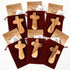 6 Olive Wood Holding Cross Comes with Velvet Bag & Certificate...