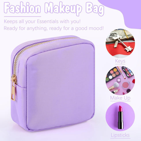 Makeup Bag for Women, Small Makeup Bag for Purse Travel Cosmetic Pouch with Zipper, Waterproof Toiletry Bag Personalized Make Up Bag, Ideal Gifts ...