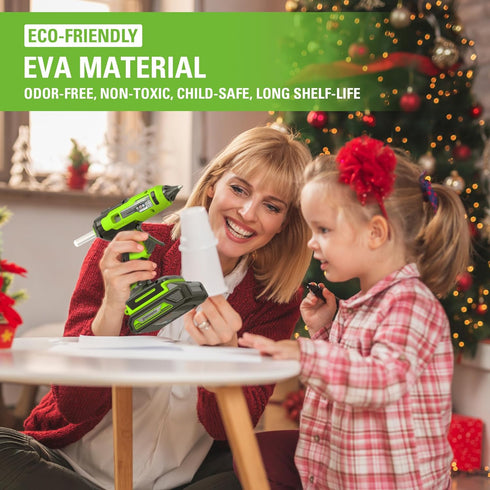 Greenworks 24Pcs Full Size Hot Glue Stick, 6" x 0.43" Clear All Temperature Stick for DIY Craft, Sealing and Repairing, Compatible with Most Glue ...