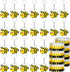 48 Pieces Cute Bee Keychain Bee Rubber Bracelets Bee Birthday Party Favors Honey Bee Silicone Wristband Bee Party Decorations for Birthday Supplie...