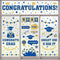 Whaline 193Pcs Graduation Window Sticker Clings Removable Grad Window Decorations Cap Diploma Window Decals Grad Congratulations Party Decor Suppl...