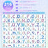 Gueevin 216 Pcs Bulletin Board Letters for Classroom Numbers Alphabet and Punctuation Cutouts Poster Board Letters with Adhesive Dots for School W...