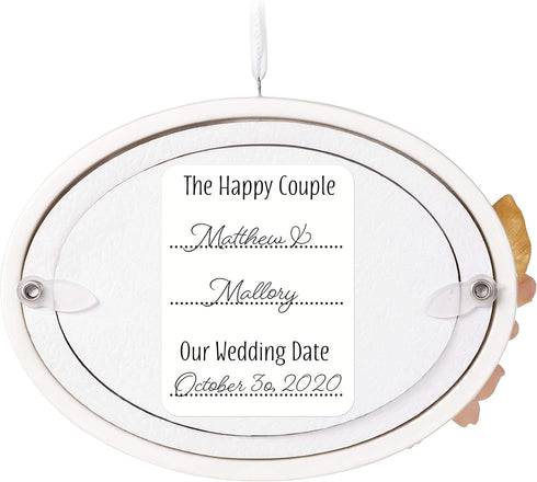 Hallmark Keepsake Christmas Ornament 2020 Year Dated Made For Each Other Wedding Porcelain Photo Frame...