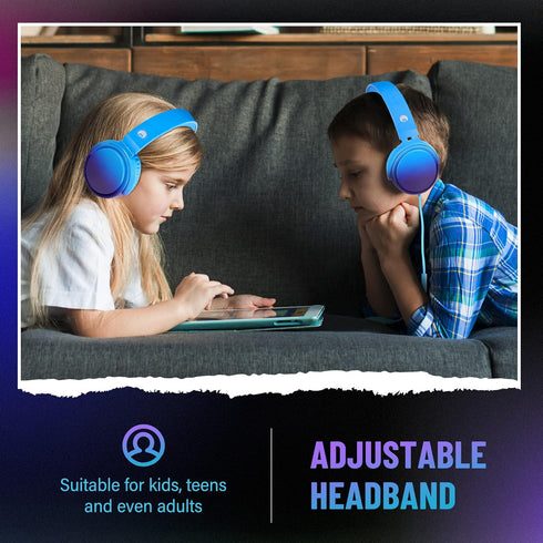 rockpapa Grade Wired Headphones with Microphone, Lightweight Foldable Stereo Bass Headphones with No-Tangle Cord & 3.5mm Jack for Adult/Kids, Lapt...