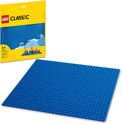 LEGO Classic Blue Baseplate Square 32x32 Stud Foundation to Build, Play, and Display Brick Creations, Great for Ocean and Water Landscapes, 11025...