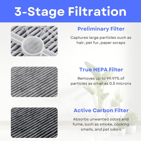 Nispira Activated Carbon HEPA Filter Replacement | For Air Purifier FridaBaby Sound Machine, Meleden, RIGOGLIOSO GL-2103, JINPUS, LTLKY 900S, 2103...