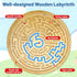 Wooden Labyrinth Board Game, Round Marble Ball Maze Puzzle Balance Board, Busy Toddler Maze Puzzle Logic Game Toy Personalized Gift for Kids, Teen...