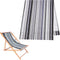 AHANDMAKER Chair Replacement Fabric, Canvas, Black and Gray Stripes, Casual, Durable for Beach, Garden, 44x17inch...