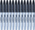 Apostrophe Games Ultra Fine Point Permanent Markers - 12 Pack, Black Pens - Office, School Supplies...