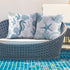 NIGHTWISH Outdoor Pillow Covers 18x18 Set of 4 Waterproof Outdoor Decorative Throw Pillow Covers Blue Ocean Sofa Couch Cushion Cases for Patio Fur...