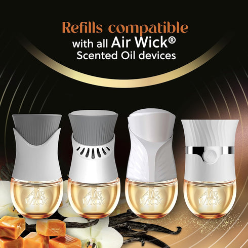 Air Wick Scented Oil - Vibrant Refill Vanilla & Warm Caramel, 5 Refills...