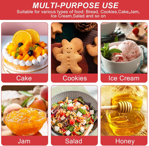 2Pcs Silicone Jar Spatulas, Mabor Long Handle Silicone Jar Spatulas for Baking Cooking Non-Stick Heat Resistant Jar Butter Scrapers for Jars Blend...