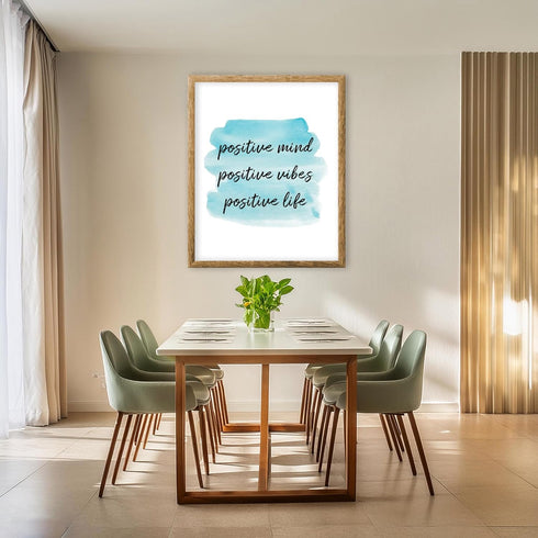Posterizer 1 pcs-positive saying positive mind vibes life-Motivational & Inspirational Art-Inspirational Women's Art-Gift for Men Women Entreprene...