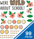 Schoolgirl Style Simply Safari We Are Wild About School Bulletin Board Set, Boho Neutral Classroom Bulletin Board Set, Sweet Leaf & Flower Decor, ...
