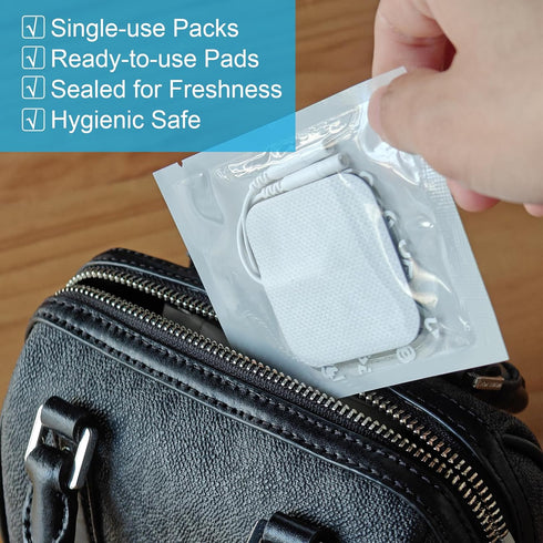 DOMAS 24 Pack 2x2&2x4 TENS Pads with Pad Holder, for TENS 7000, 30 Uses, Latex-Free, TENS Unit Electrode Replacement Pads Compatible with AUVON Et...