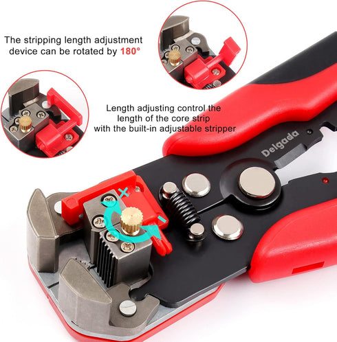 Delgada Wire Stripper Tool and Wire Stripper with Wire Stripping Tool and Wire Stipping Plier for Stripping Wire from AWG 24-10/0.2-6.0mm²...