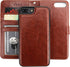 Bocasal PU Leather Wallet Case for iPhone 7/8 Plus with Card Holder, Magnetic Kickstand, Wrist Strap & Removable Flip Cover (Brown)...