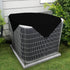Patio Outdoor AC Unit Cover Outside for Winter Air Conditioner Compressor Top Cover Keep Debris Leaves Out with Bungee Cords 28"x28" Solid Black...