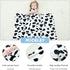 MICHLEY Baby Hooded Swaddling Blanket for Boys Girls, Animal Face Toddler Fall Winter Throw Blankets 0-3 Years(Cow)...