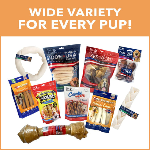 Pet Factory CareChewz Collagen 6-7" Skinny Braided Sticks Dog Chew Treats - Chicken Flavor, 5 Count/1 Pack...
