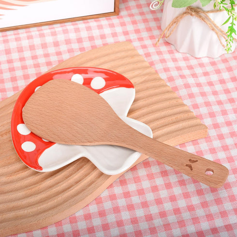 2 Pack Mushroom Spoon Rest for Stove Top, Ceramic Spoon Rest, Cute Spoon Holder for Kitchen Counter Utensil Rest,Mushroom Dishes for Teabag,Snack,...