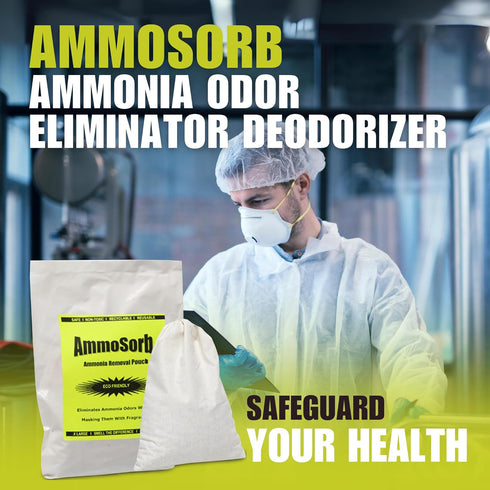 Reusable Ammonia Odor Eliminator Deodorizer Pouch: Treats 150 Sq. Ft....