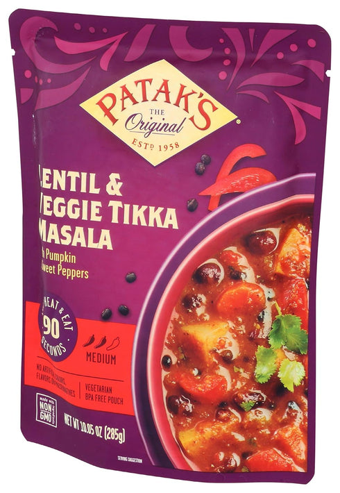 Patak's Lentil and Veggie Tikka Masala Ready To Heat Curry, 10.05 Fl Oz...