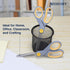 Westcott 8-Inch Titanium-Bonded Scissors with Adjustable Glide Feature for Office and Home - Gray/Yellow...