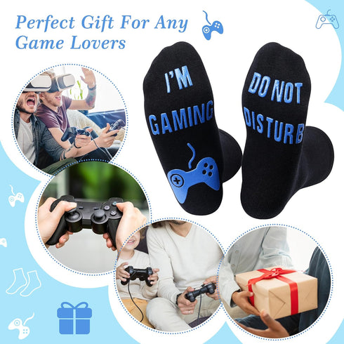 Nucinzua Birthday Gifts For Mens,Do Not Disturb Im Gaming Socks for Men,TeenBoy,Fathers Day Socks Gifts for Dad From Daughter...