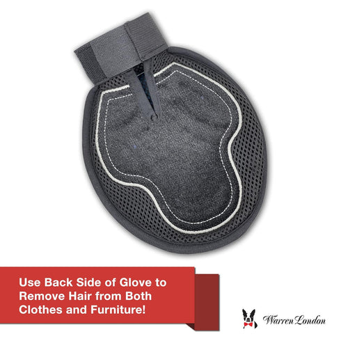 Warren London 2in1 Pet Grooming Glove for Dogs & Cats | Reversible Design Pet Brush with Smooth Side to Remove Fur from Clothes & Furniture | Soft...