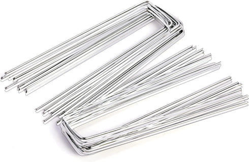20 pcs 6 inch U-Shaped Landscape Staples, Garden Landscape Staples are Suitable for Outdoor Irrigation Hoses, Artificial Turf Nails, Fixed Fences ...
