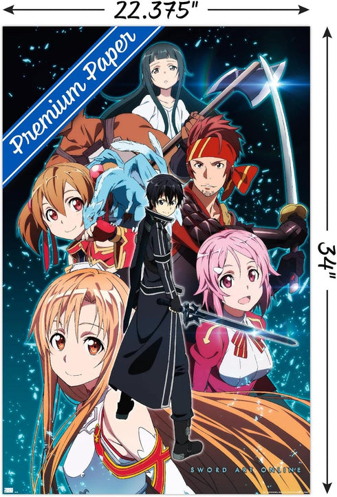 Trends International Sword Art Online - Key Art 2 Wall Poster, 22.37" x 34.00", Premium Unframed Version...