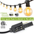 25Ft G40 String Lights, Patio Lights with 13 Bulbs(1 Spare), Waterproof Connectable Shatterproof Outdoor String Lights for Backyard Porch Balcony ...
