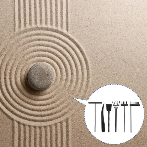 6pcs Mini Zen Garden Rakes, Meditation Sand Zen Garden Tools Kit for Garden Decoration, Giving, Tranquil Meditation, Spiritual Relief...