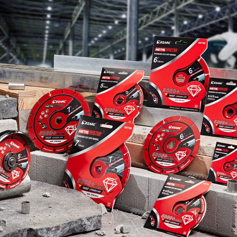 EZARC Diamond Cutting Wheel 6'' x 7/8 Inch for Metal, Cut Off Wheel with 5000+ Cuts on Rebar, Steel, Iron and INOX...