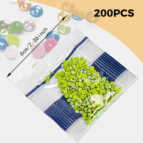 AB Diamond Painting Beads, 5D Diamond Painting Accessories, 20 Colors Round Diamond Painting Drills AB Rhinestones Flatback Rhinestones for Bead A...