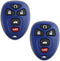 2X KeylessOption Key Fob Replacement for 2004 2005 2006 2007 2008 2009 2010 2011 2012 2013 Buick Chevrolet Chevy Cobalt Malibu Pontiac G5 G6 Satur...