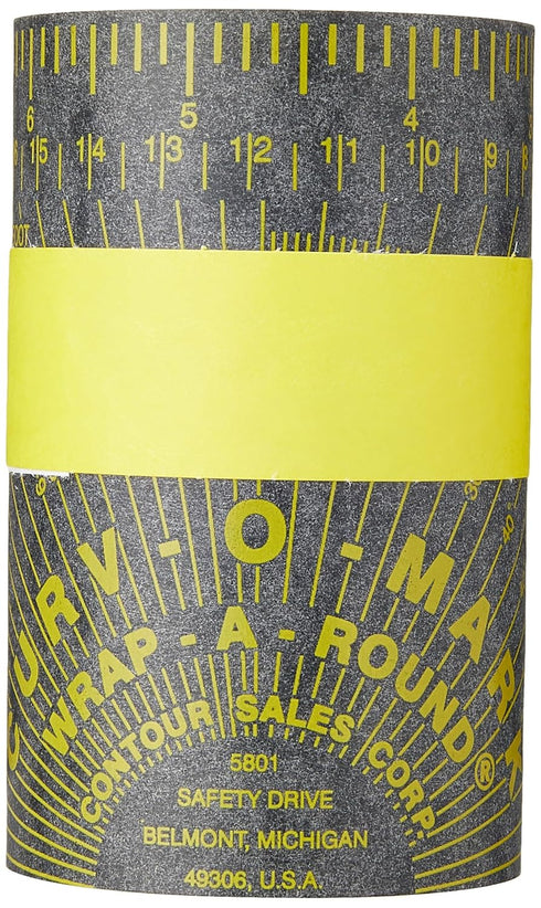 Jackson Safety Flexible Wrap-A-Round Pipe Marking Tool, 3" to 6" Pipe Diameter, Gray, Medium, 14763...