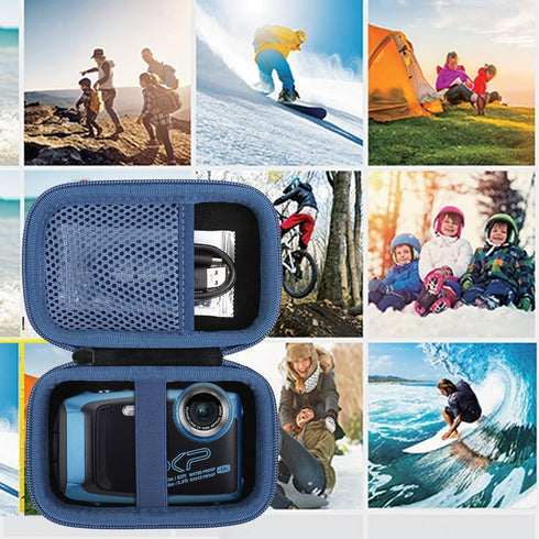 khanka Carrying Case Replacement For Fujifilm FinePix XP140/XP130/XP120/XP90 Waterproof Digital Camera (Blue)......