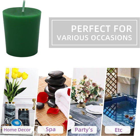 Zest Candle CVZ-012 Votive Candles, Hunter Green, Small, 12-Piece...