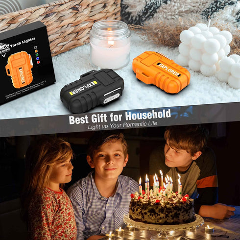 Torch Lighter, 2 Pack Butane Lighter, Windproof Outdoor Gas Lighter Adjustable Jet Flame Lighters, Fireplace Fireworks Grill Camping BBQ Lighter, ...