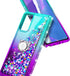 NZND Designed for Samsung Galaxy A03S Case, AO3S Phone Case, Glitter Liquid Floating Waterfall Girls Women Kids Cute Case with Tempered Glass Scre...