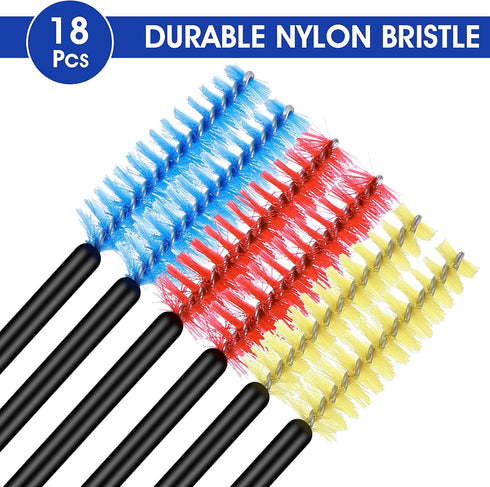 Prasacco 18 PCS Hummingbird Feeder Parts Cleaning Brushes Mini Nylon Cleaning Brushes Set Small Cleaner Brush for Bottles, Tubes, Jars, Bird Feede...