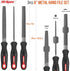 Hi-Spec 3pc Metal Hand File Tool Set Kit. Large Steel Files. Flat, Round & Half-Round for Crafts, Metal & Wood Work...