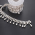 Jerler Rhinestone Tassel Fringe Trim Crystal Close Chain Applique for Sewing Crafts Ideal Wedding Party Clothing DIY Decoration, 1 Yard 0.87" W...