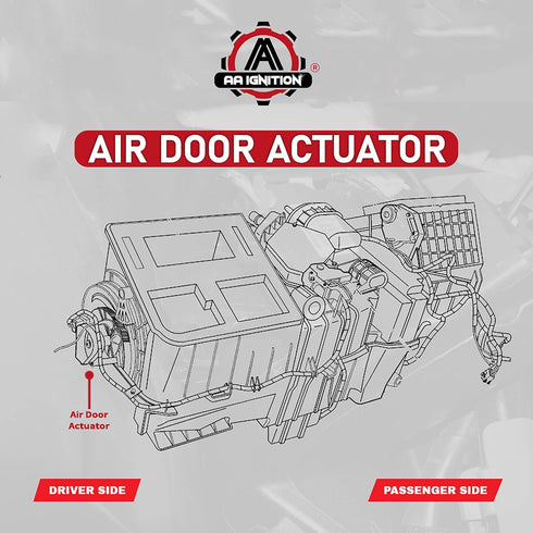 HVAC Air Blend Door Actuator - Replaces 15-73952, 52495593, 89018374, 604-112 - Mode Door Actuator Compatible with Chevy, GMC, Cadillac & Hummer 2...