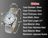 Blekon Collections Unisex Large Face Easy to Read 40mm Case Japanese Quartz Movement Stretch Band Watch (Gold)...