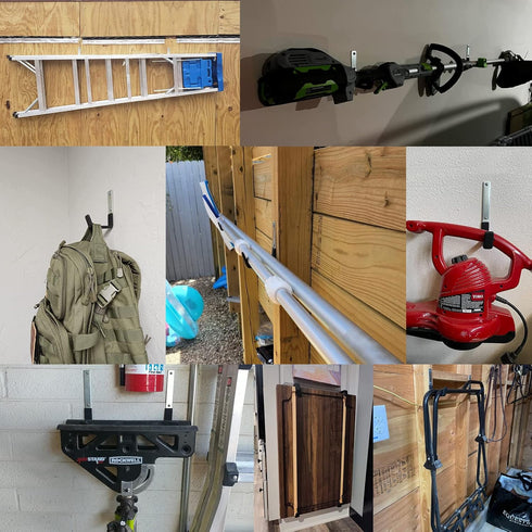 Heavy Duty Steel Hooks ,Garage Storage Utility Hooks,Heavy Duty Tool Organizer,Steel Wall Mount Hooks, Hose Hanger, Steel Garage Garden Hooks (2)...