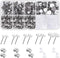 shynek Earring Posts and Backs, 1800pcs Earring Making Supplies with Stainless Steel Earring Posts and Earring Backs for Studs, Earring Making Kit...