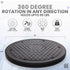 12 Inch Lazy Susan Turntable Organizer, Non Skid Large Lazy Susan Turntable for Cabinet, Computer or Laptop, Plastic Turn Table, Black, 1 PC...